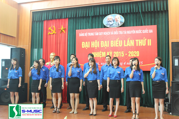 Dàn dựng chương trình chào mừng Đại hội Đảng Bộ Trung tâm Quy hoạch và điều tra tài nguyên nước quốc gia Việt Nam.